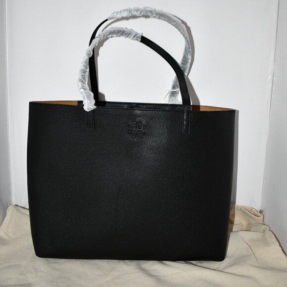 Tory Burch McGraw Tote in Black/Gold #1522210 0823 NWT